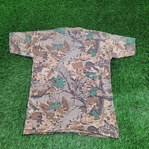 Vintage 90s Red-Head Advantage Camo Shirt Medium 20x26 Green Brown USA - Picture 2 of 14